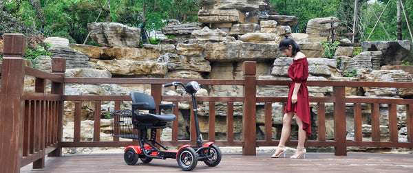 CRONY JP-Folding four-wheel car mobility scooters electric 4 wheel cabin wheel electrical scooter smart folding - Edragonmall.com