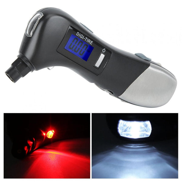 CRONY JZ-405C Tire Pressure Measuring Mini LED Flashlight Torch Multifunction Emergency lamp