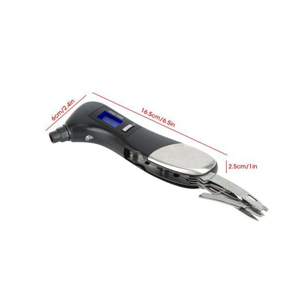 CRONY JZ-405C Tire Pressure Measuring Mini LED Flashlight Torch Multifunction Emergency lamp