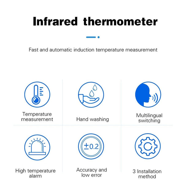 CRONY K9 Pro X Automatic Temperature Measurement&Disinfection Mach Intelligent Sensor Soap Dispenser with Thermometer Infrared Thermometer Dispenser - Edragonmall.com