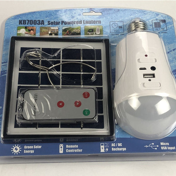 CRONY KB7003A Solar Light Outdoor Rechargeable Emergency Remote Control Camping Solar Panel Charger System - Edragonmall.com