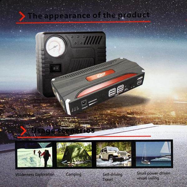 Crony KM-18C Air Compressor with Auto Car Jump Starter - Edragonmall.com