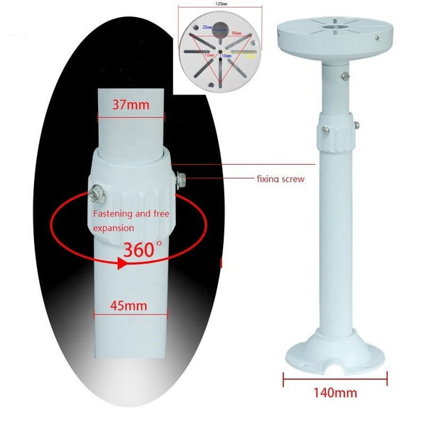 CRONY L-type 32CM Hemisphere Stand I-type 20CM Hemisphere Stand I-type 30-60CM Retractable hemisphere Stand Lengthened Hoisting Telescopic Holder CCTV Camera Stand - Edragonmall.com