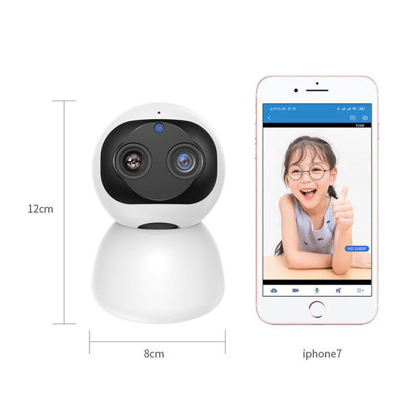 CRONY NIP-28 carecam PRO APP dual camera zoom, high-definition night vision smart home surveillance camera wifi mobile phone remote control - Edragonmall.com