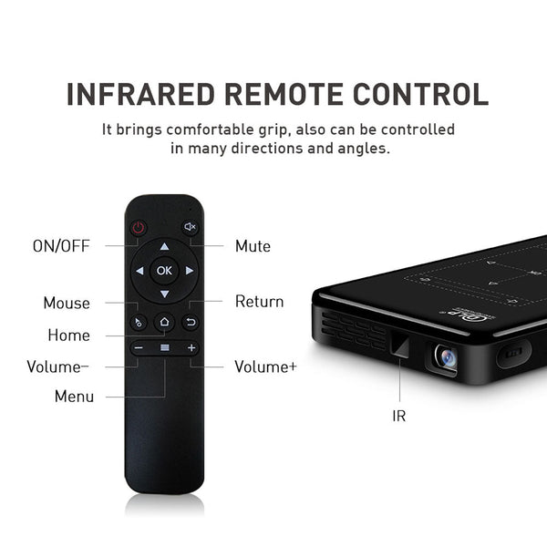 CRONY P09-11 Projector Android 9.0 OS 3D Smart Mini Finger Touch Projector
