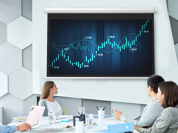 Crony Projection Wall Screen 100 Inch 4:3 Anti-Light With projector screen by manual Screen - Edragonmall.com