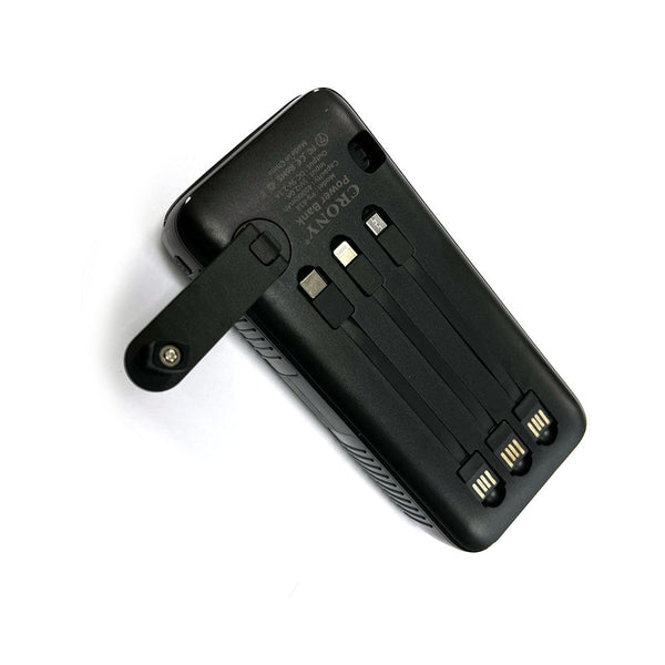 CRONY PS-618 Hand turn type power solar Power bank Solar battery hand crank power generation 40000mAh - Edragonmall.com