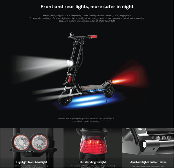 CRONY Q12 Max Speed 90 KM/H dual-drive high-speed SUV electric scooter Front and rear hydraulic brakes Aluminum alloy frame | Black - Edragonmall.com