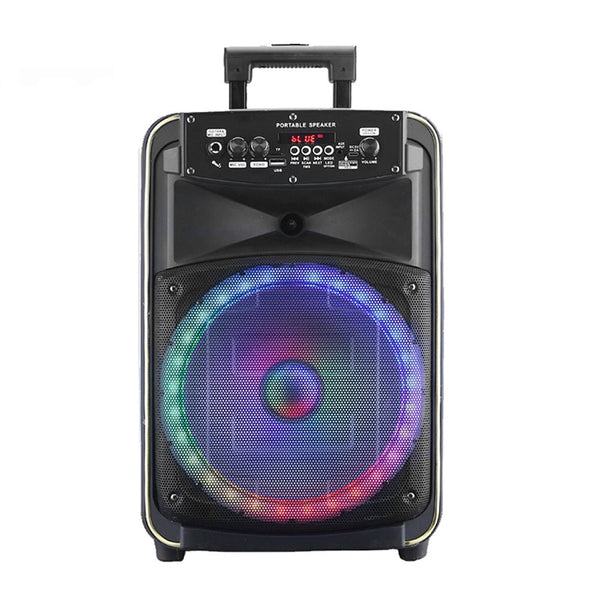 CRONY RX-8148 Speaker 8 Inch Portable Bluetooth Karaoke Wireless Trolley Speaker System With Battery - Edragonmall.com