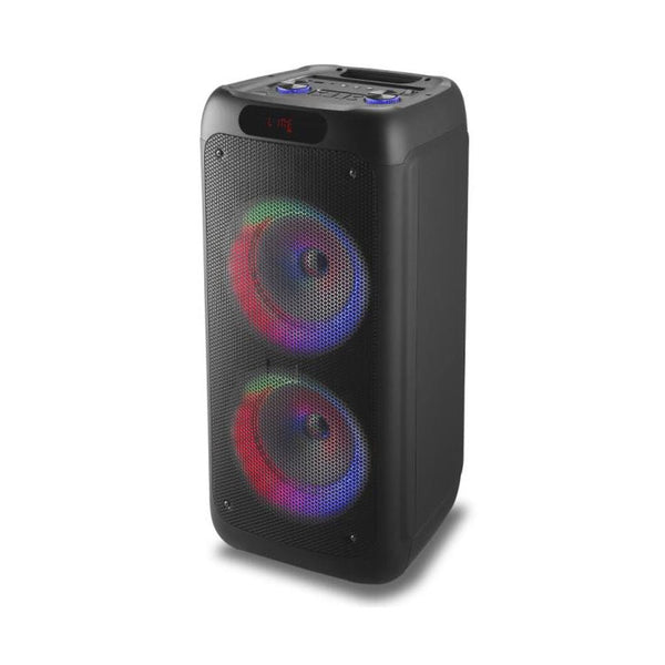 CRONY RX-8281 Speaker 8 inch 60W big power DSP effect running LED light portable party speaker - Edragonmall.com