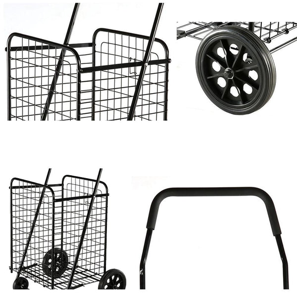 CRONY SC-106 Household portable Foldable Shopping Trolley on Wheels - Edragonmall.com