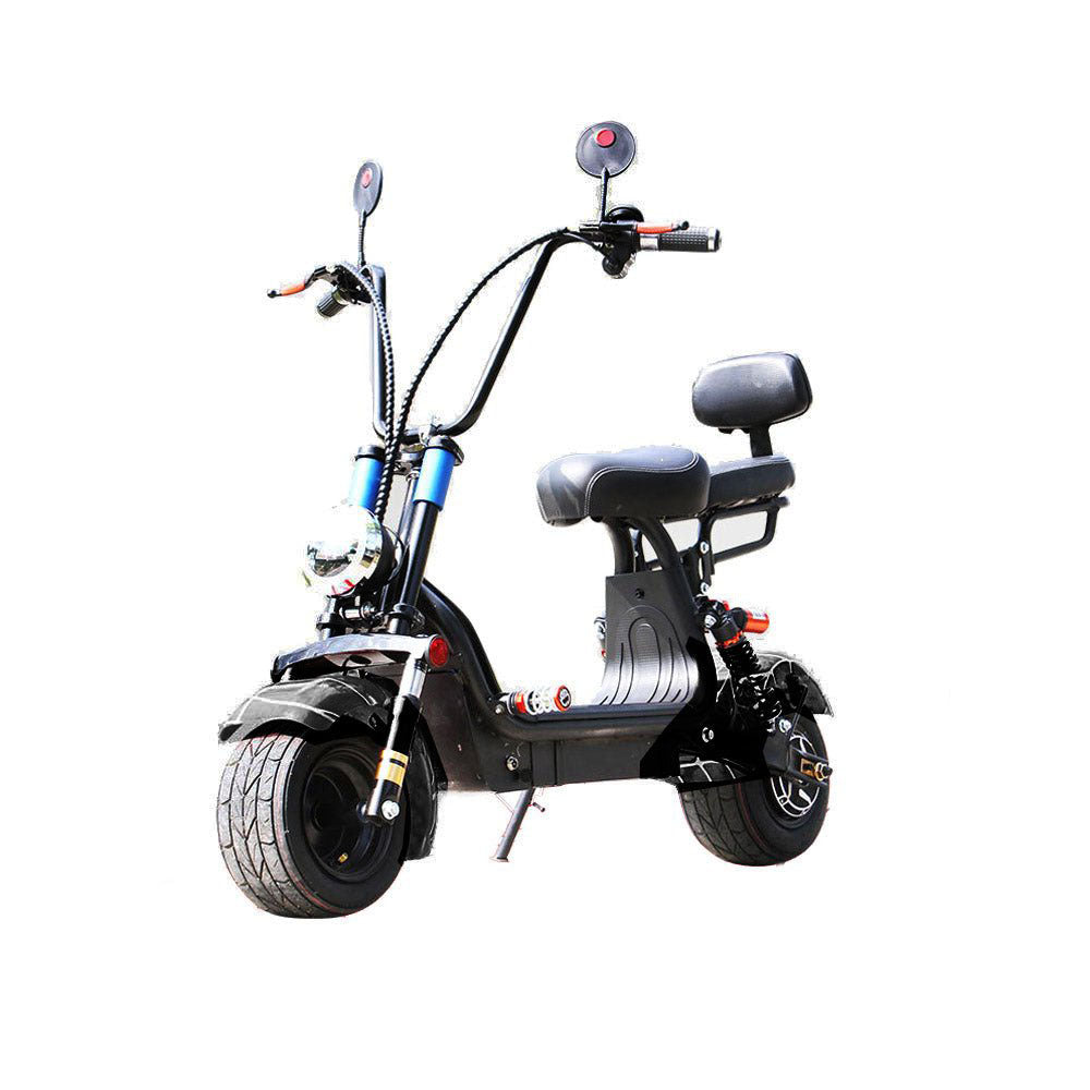 CRONY Small Harley two seat big tires with BT 1000w high power two wheels adult electric scooter Electric Motorcycle Black Spider