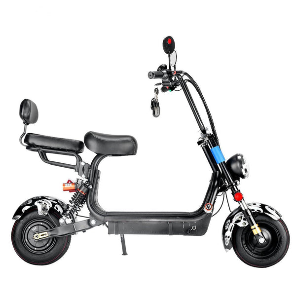 CRONY Small Harley two seat big tires with BT 1000w 60KM/H high power two wheels adult electric scooter motorcycle | Camouflage Blue - Edragonmall.com