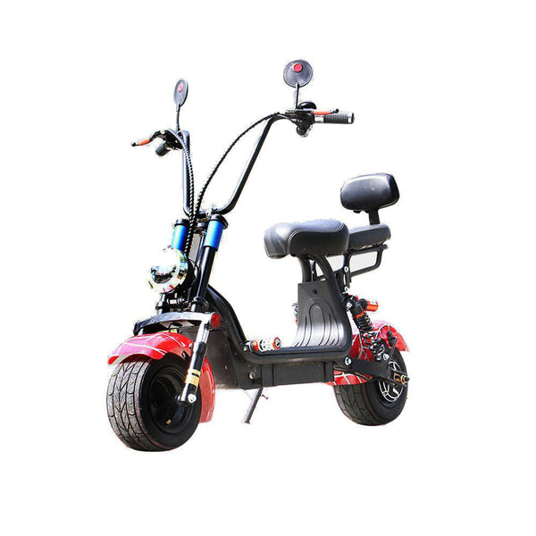 CRONY Small Harley two seat big tires with BT 1000w high power two wheels adult electric scooter Electric Motorcycle RED Spider