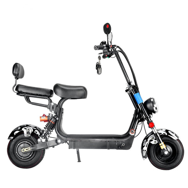 CRONY Small Harley two seat big tires with BT 1000w 60KM/H high power two wheels adult electric scooter motorcycle | UK Flag - Edragonmall.com