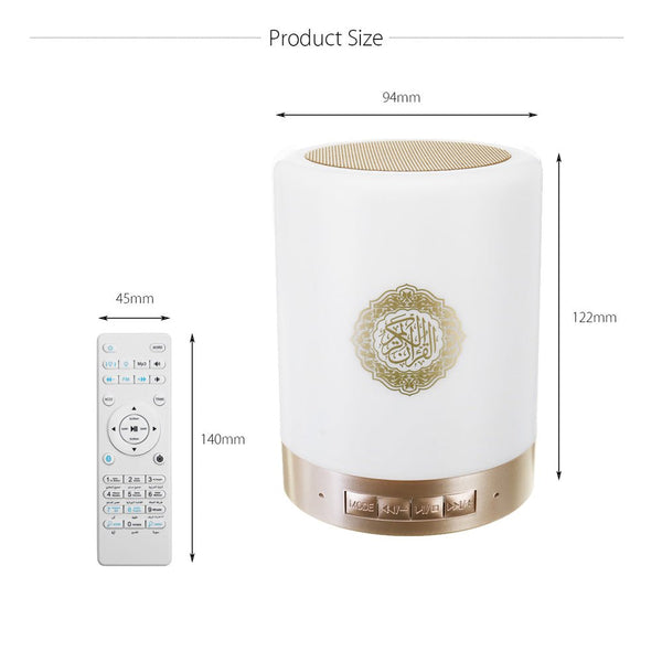 CRONY SQ-122 Bluetooth Quran Speaker Muslim Koran Reciter Support MP3 FM 8GB TF Card Radio Quran Speakers With Remote Control 14 Languages 5.0 - Edragonmall.com
