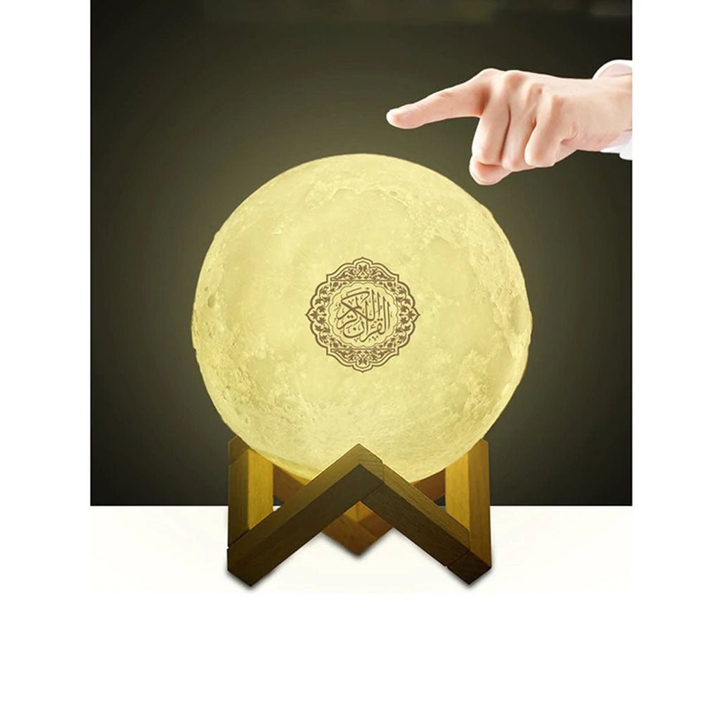 CRONY SQ-520 Moon Lamp Quran Speaker With Remote And USB Cable White/Beige - Edragonmall.com