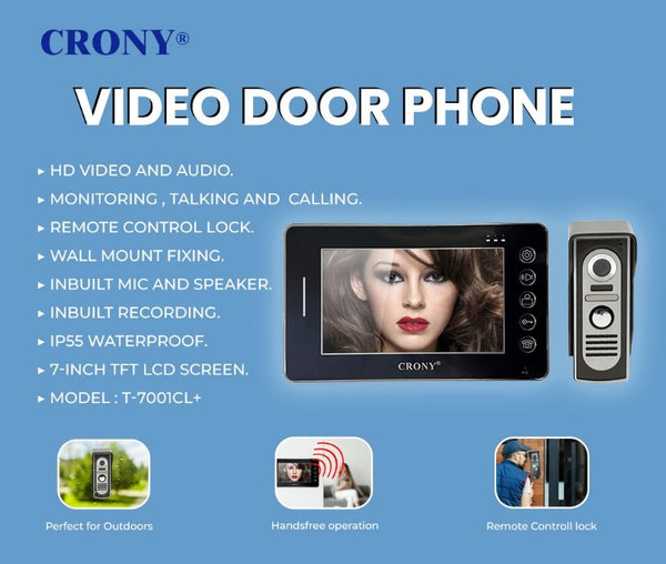 CRONY T-7001CL+ Visual doorbell Visual doorbell Wireless Doorbell HD Digital Camera 7 Inch