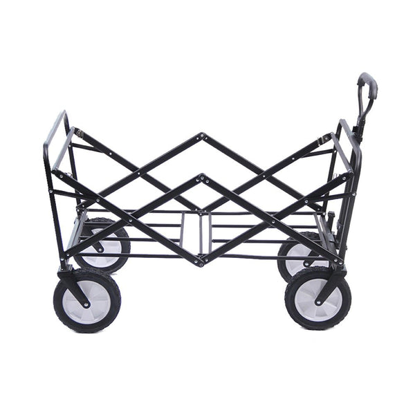 CRONY TC3015 Folding Cart Heavy Duty Collapsible Folding Wagon Utility Shopping Outdoor Camping Garden Cart | Green - Edragonmall.com