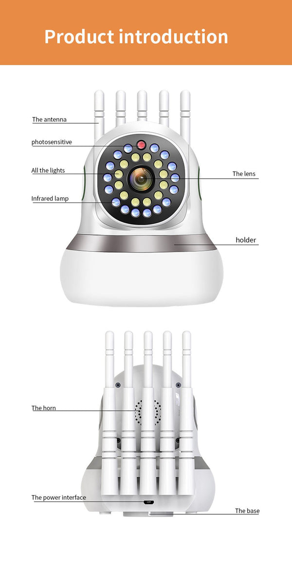 CRONY TC50-CA1Z2 5G Wifi Dual-band with Night Vision Motion Detection 2-Way Audio Home Security Surveillance - Edragonmall.com