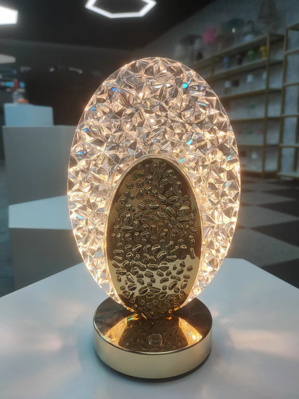 CRONY Three-color touch charging star eye lamp Modern Luxury Crystal Desk Lamp Bedroom Portable Night Light - Edragonmall.com