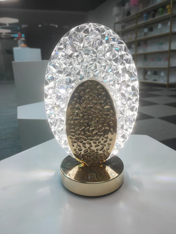 CRONY Three-color touch charging star eye lamp Modern Luxury Crystal Desk Lamp Bedroom Portable Night Light - Edragonmall.com