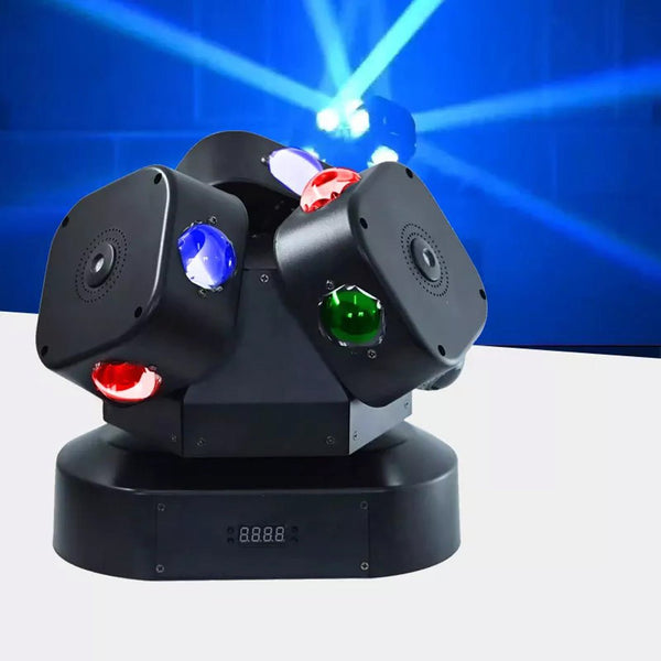 Three-ended ball rolling LED With laser dj Lights RGBW 4in1 LED Beam Moving Head Light 3 Head Stage Light For Bar ktv