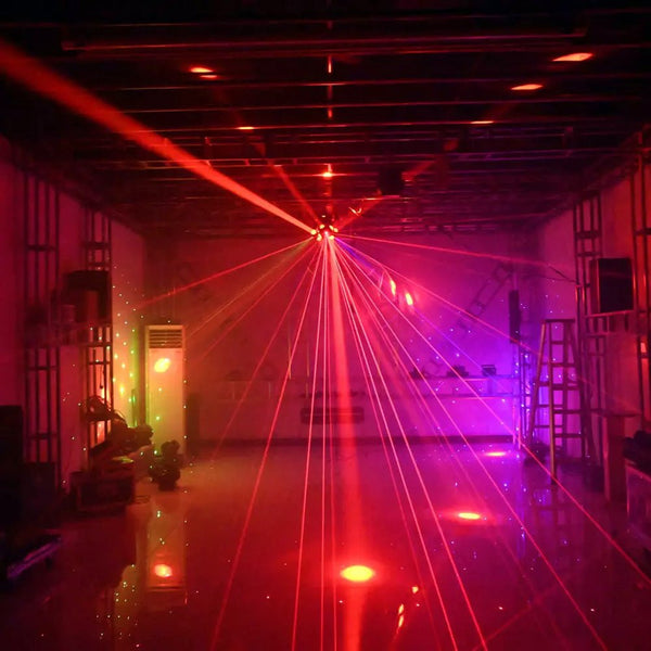 Three-ended ball rolling LED With laser dj Lights RGBW 4in1 LED Beam Moving Head Light 3 Head Stage Light For Bar ktv