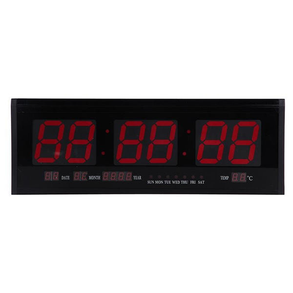 Crony TL-4819 clock Digital LED Clock Wall Clock Office Clock Shows Time Date Day Temperature - Edragonmall.com