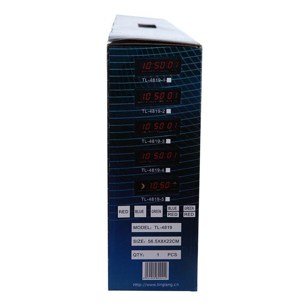 Crony TL-4819 clock Digital LED Clock Wall Clock Office Clock Shows Time Date Day Temperature - Edragonmall.com