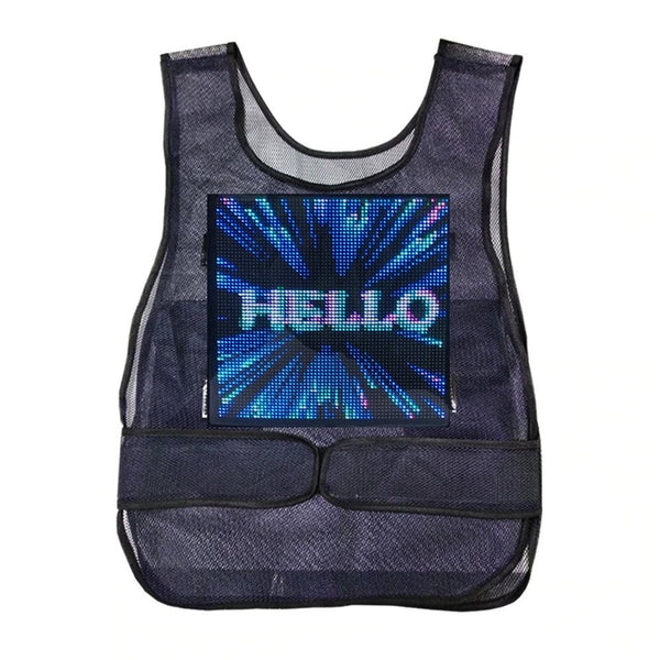 CRONY us-b005 LED display waistcoat Bios led | professional advertising | LED matrix LED screen panel vest | HD advertising board display AD Jacket - Edragonmall.com
