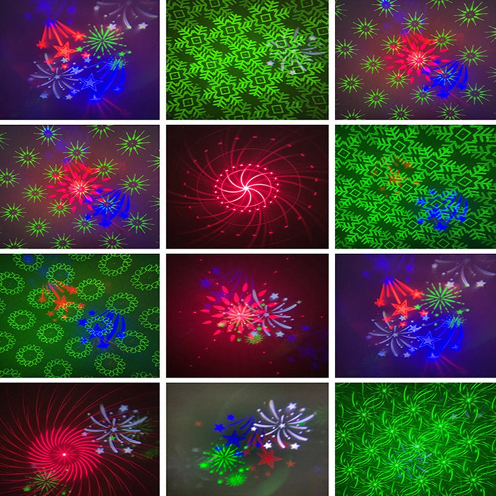 CRONY Voice Control Christmas Light LED Snowflake Laser Light Pattern Light Outdoor Party Light Decoration Light KTV Stage Light - Edragonmall.com