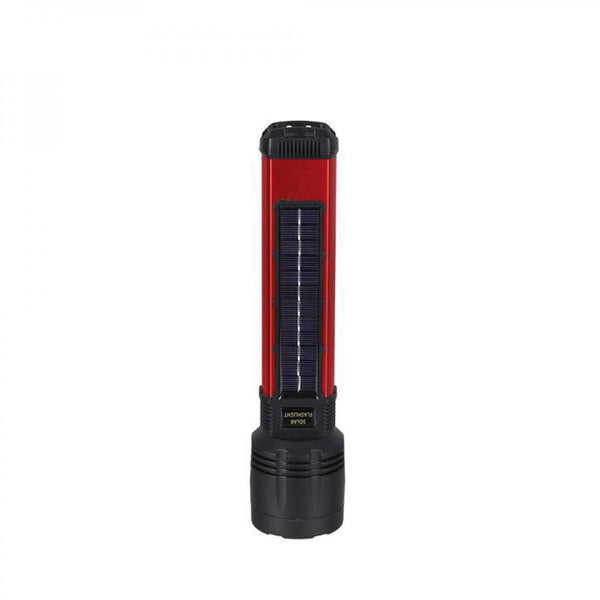 CRONY W5122A Solar Energy Flashlight Plastic with 2835#+3030# Lamp Bead 18650 Battery 2000mAh Switch Type-C Port USB Charging - Edragonmall.com
