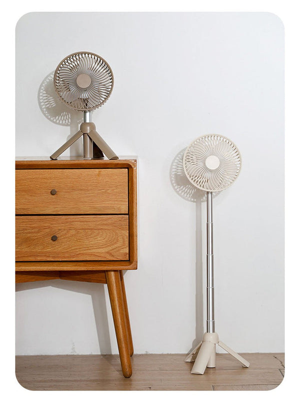 WT-RD09 Telescopic Outdoor Fan With LED lighting Tripod Household Retractable Fan USB Rechargeable Outdoor Camping Multifunctional Fan