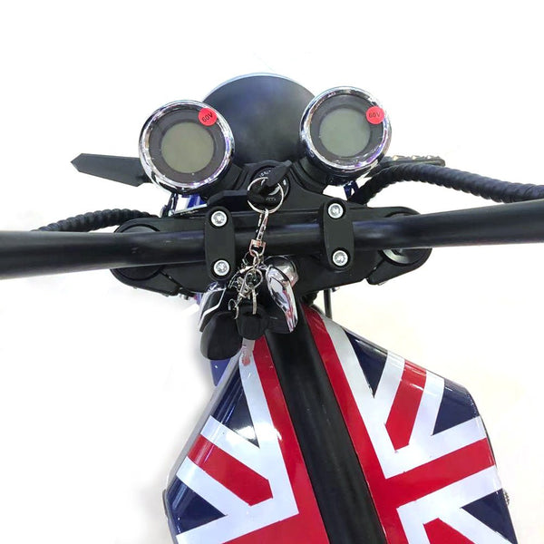 CRONY X1 Harley Electrocar car With BT Speaker 65KM/H Electrocar car Citycoco Fat Tire Electric motorcycle | Blue - Edragonmall.com