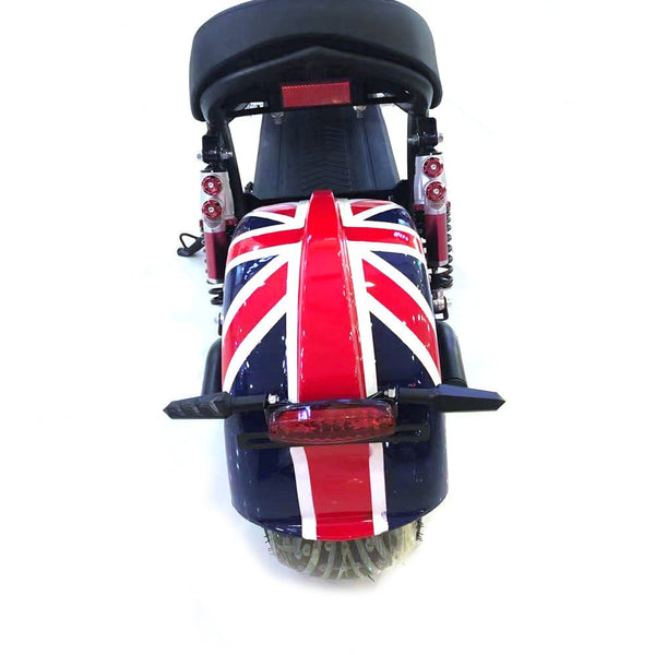 CRONY X1 Harley Electrocar car With BT Speaker 65KM/H Electrocar car Citycoco Fat Tire Electric motorcycle | Blue - Edragonmall.com