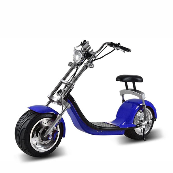 CRONY X7 Harley Style 2 Wheel Fat Tyre Electric Single Seater Electric motorcycle-BLUE - Edragonmall.com