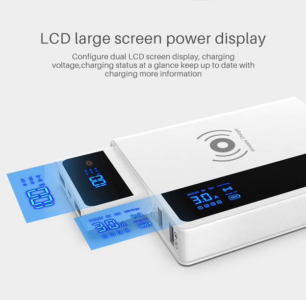 CRONY YC-008 USB Charger Dual Port Power Bank QC 3.0 Quick Charger Wireless charger Portable Adapter Power Hub for Mobile phone Tablet PC - Edragonmall.com