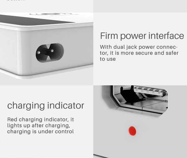 CRONY YC-008 USB Charger Dual Port Power Bank QC 3.0 Quick Charger Wireless charger Portable Adapter Power Hub for Mobile phone Tablet PC - Edragonmall.com
