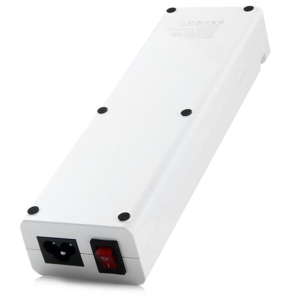 CRONY YC-CDA9 2+socket 6 USB Ports 2 Sockets with US Plug White - Edragonmall.com