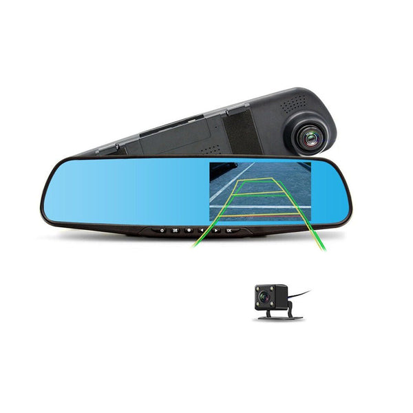 D208 Dual-Camera pushbutton dashcam Car Vehicle Blackbox DVR Dash Camera Night Vision Video Driving Recorder