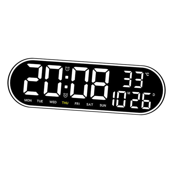 8021 Clock Digital Wall Clock Alarm Clock Wall Mounted Adjustable Temperature Digital Clock Remote Control for Home
