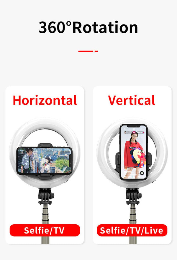 L07 mobile phone Live Fill Light Wireless Control Dimmable Camera Phone Ring Lamp With Stand Tripod - Edragonmall.com