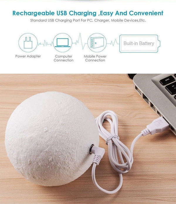 M15 3d Moon Light Wireless Remote Moon Lamp Multicolour - Edragonmall.com
