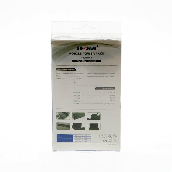 MC4000 power bank 4000mAh Samsung mobile phone interface charger - Edragonmall.com