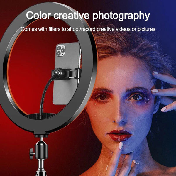 MJ33(13inch) wire-controlled mobile phone RGB LED Live Fill Light - Edragonmall.com