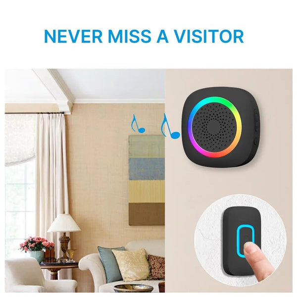 RL-3995 doorbell Battery-powered wireless doorbell with shining LED display Door bell - Edragonmall.com
