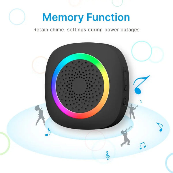 RL-3995 doorbell Battery-powered wireless doorbell with shining LED display Door bell - Edragonmall.com