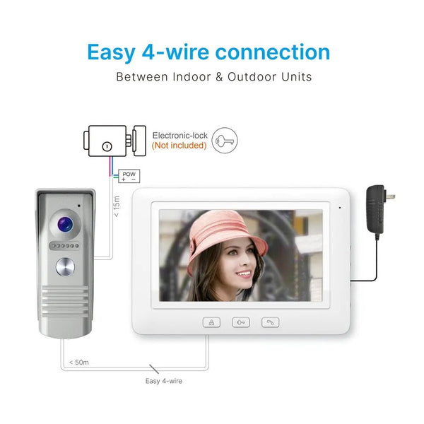 RL-C07F-TY Smart Home Video Doorphone 7" Tuya Smart Video Door Phone - Edragonmall.com