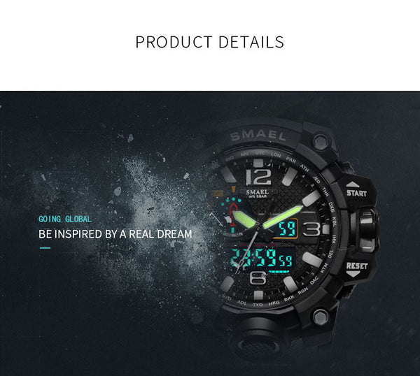SB-008 Watch Movement Digital Waterproof Waterproof Watch High Quality Luxury Elegant Watches for Men electronic digital watch - Edragonmall.com